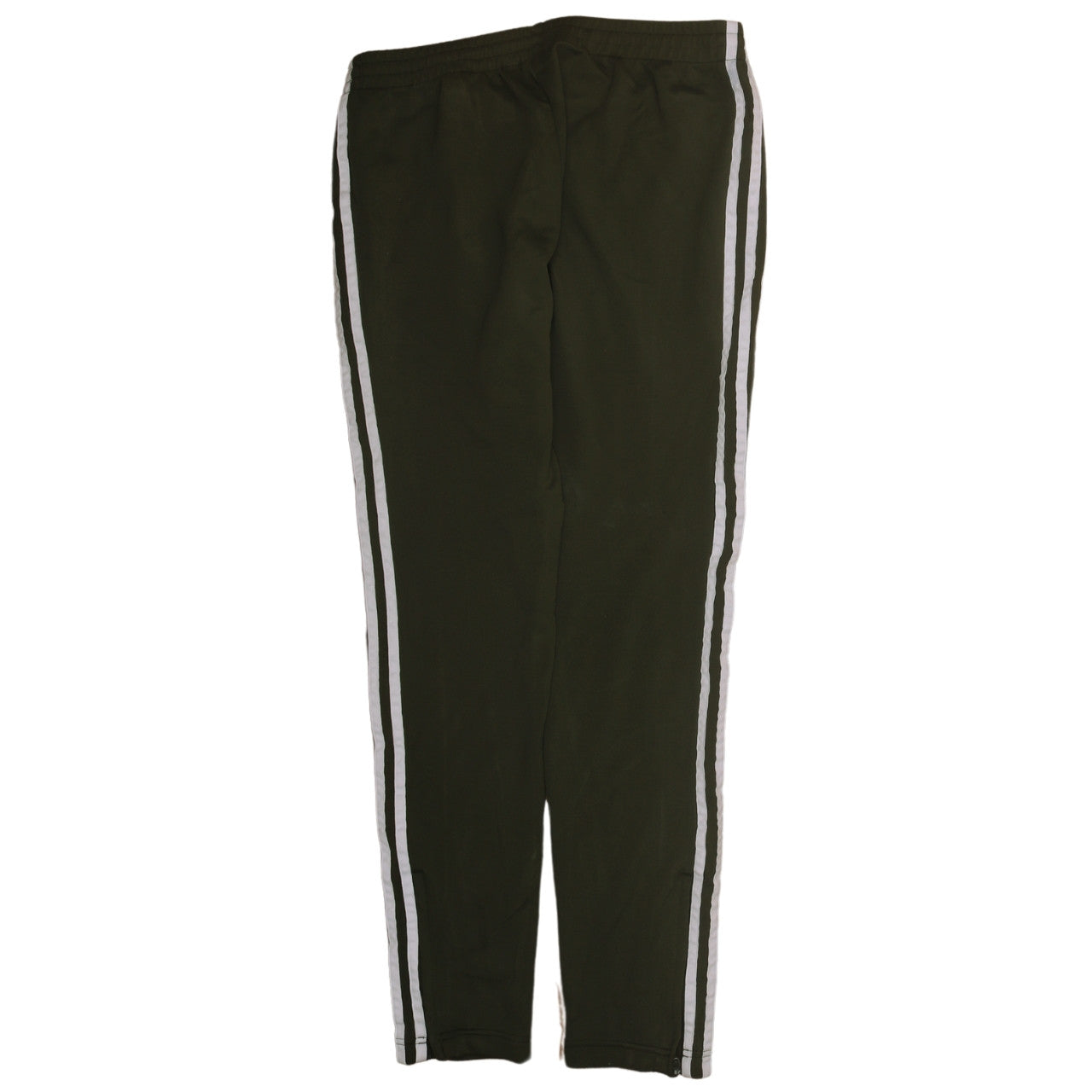 Adidas Womens Black Track Pants Size 12 Elastic Waist Side Stripe