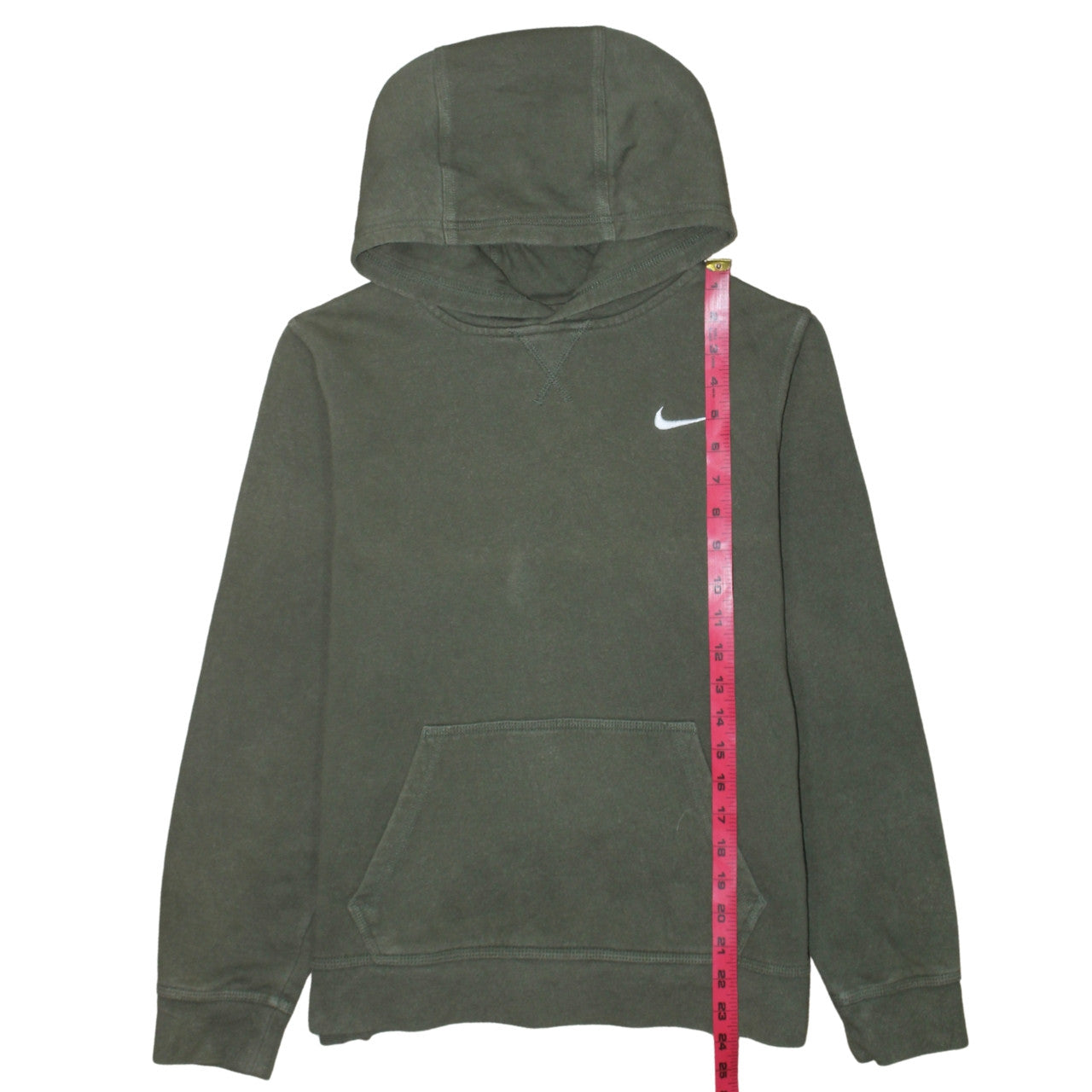 Nike Boys Green Pullover Hoodie XL 13-15 Years Fleece Logo Sweatshirt