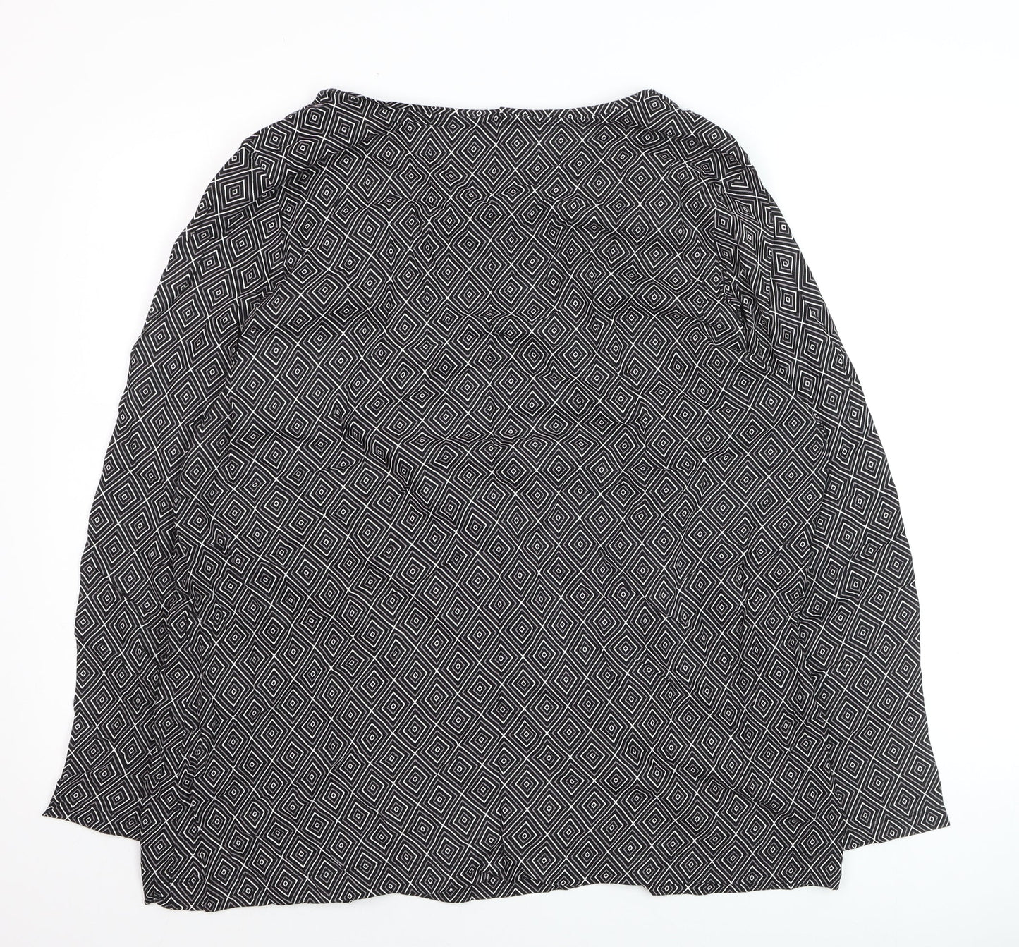 Esmara Women's Black Geometric Pullover Jumper Size 26/28