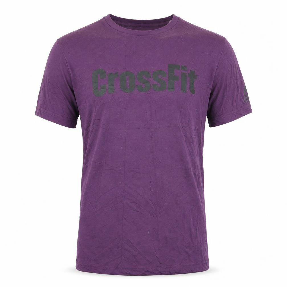 Reebok CrossFit Men's Purple Short Sleeve Crew Neck T-Shirt M