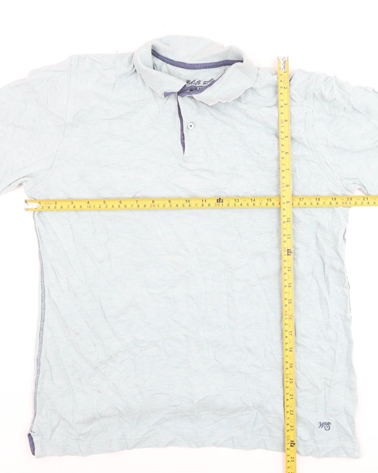 White Stuff Men's Blue Cotton Polo Shirt Size S Casual Summer Top