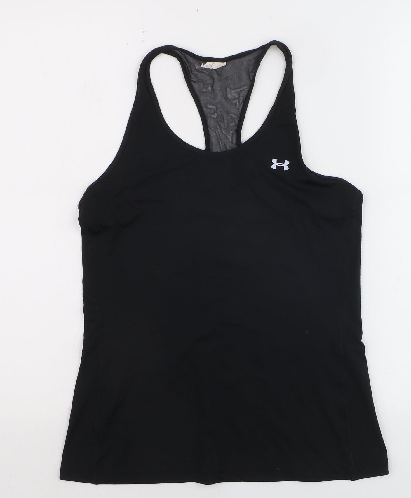 Under Armour Women's Black Small Fitted Racerback Tank Top Gym & Training