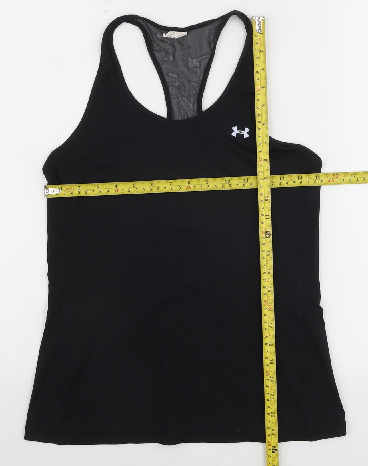 Under Armour Women's Black Small Fitted Racerback Tank Top Gym & Training