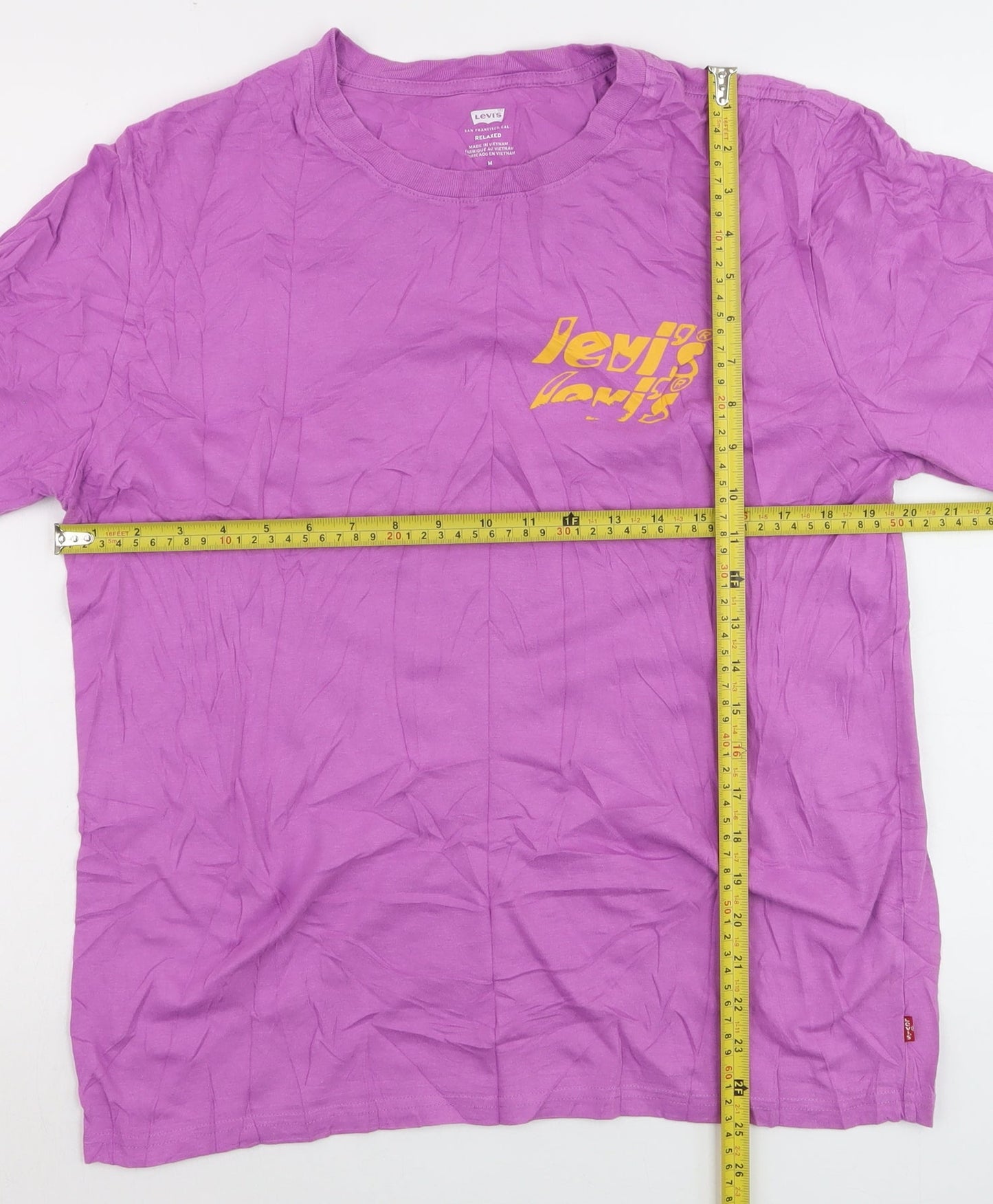 Levi's Men's Purple Relaxed Fit Cotton Crew Neck T-Shirt M