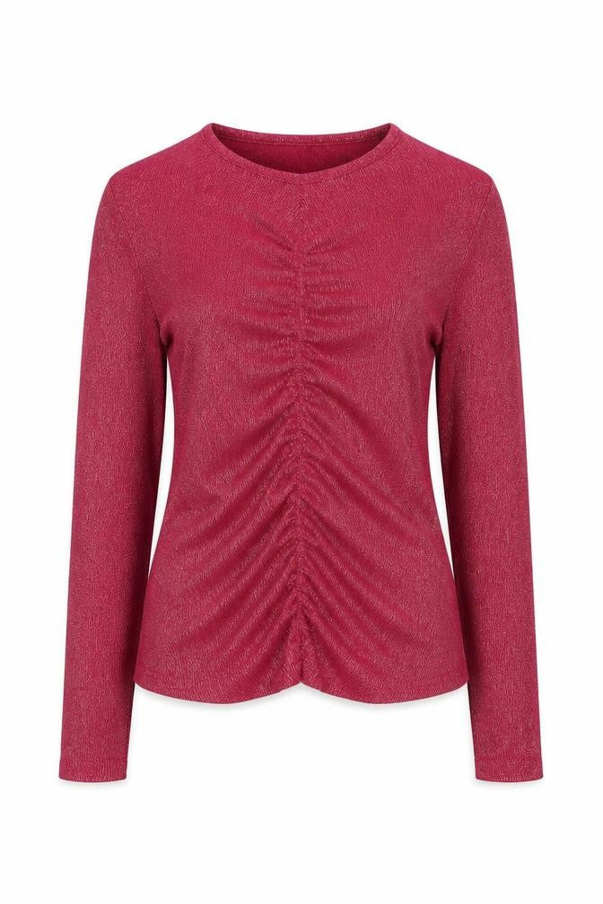Marks & Spencer Per Una Women’s Pink Size 8 Ruched Knit Jumper