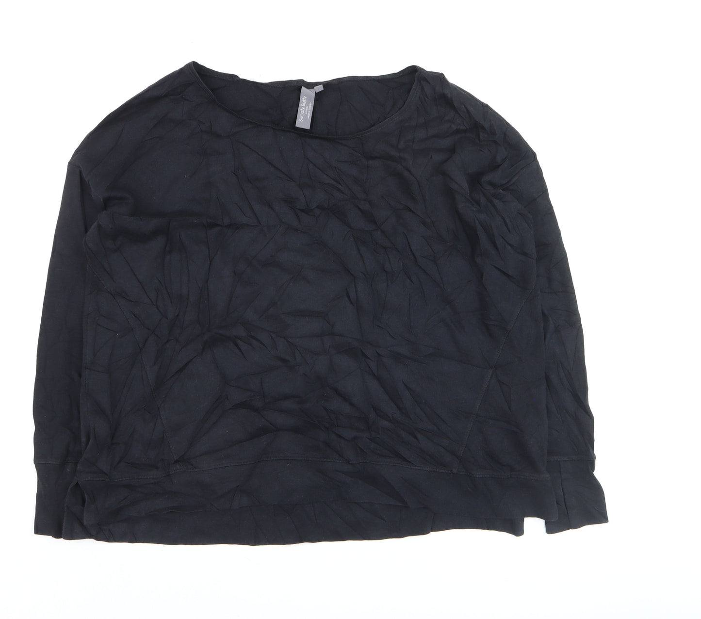 Sweaty Betty Womens Black M Pullover Jumper Cotton Modal Blend