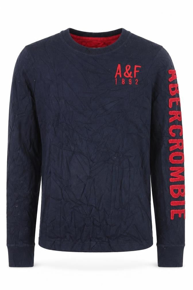 Abercrombie & Fitch Men’s Blue Cotton Crew Neck Pullover Jumper M