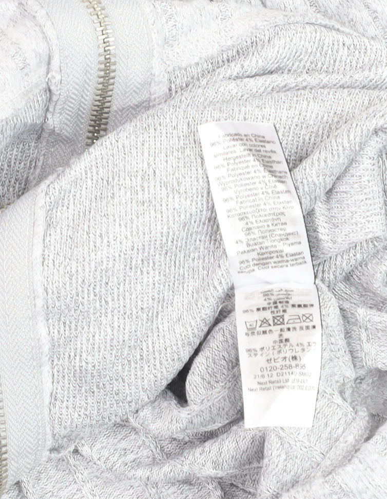 Next Women’s Grey Full Zip Hooded Sweatshirt Size 10
