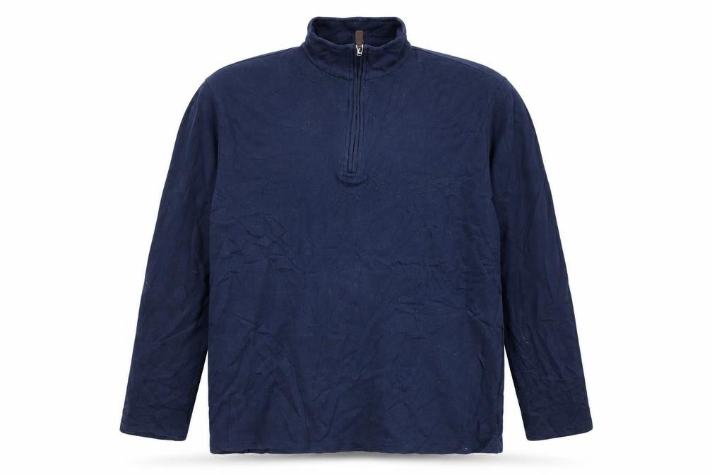 JACHS New York Men's Navy Long Sleeve 1/2 Zip Casual Top Size L