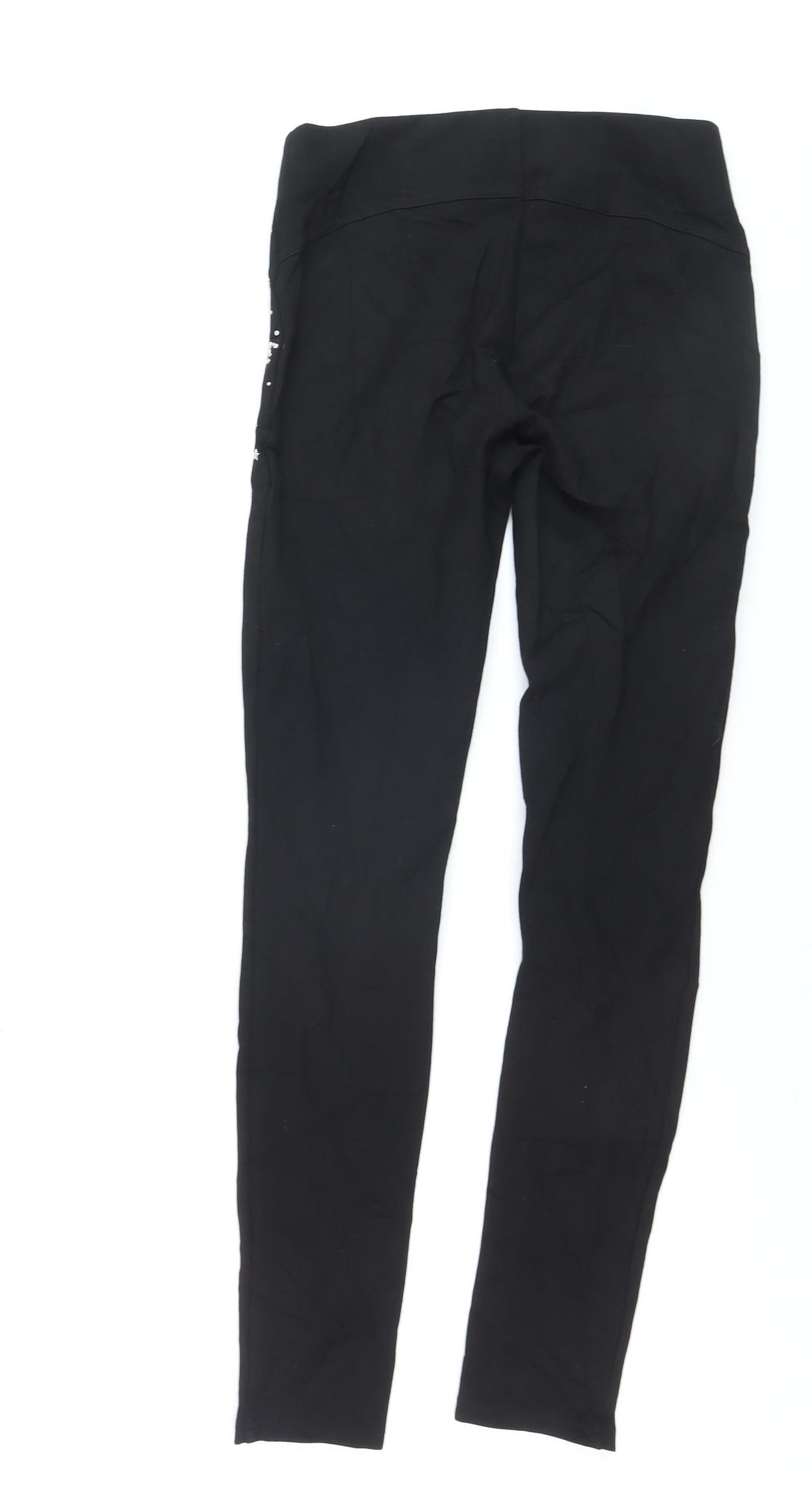 Redial Women's Black Studded Celestial Stretch Leggings Size S
