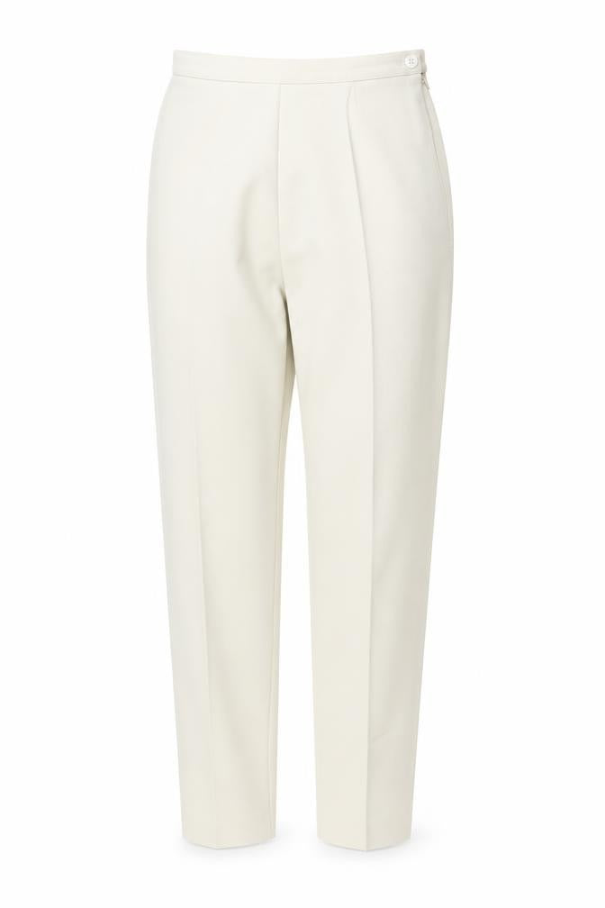 Laura Ashley Women’s Beige Pleated Tapered Trousers Size 10