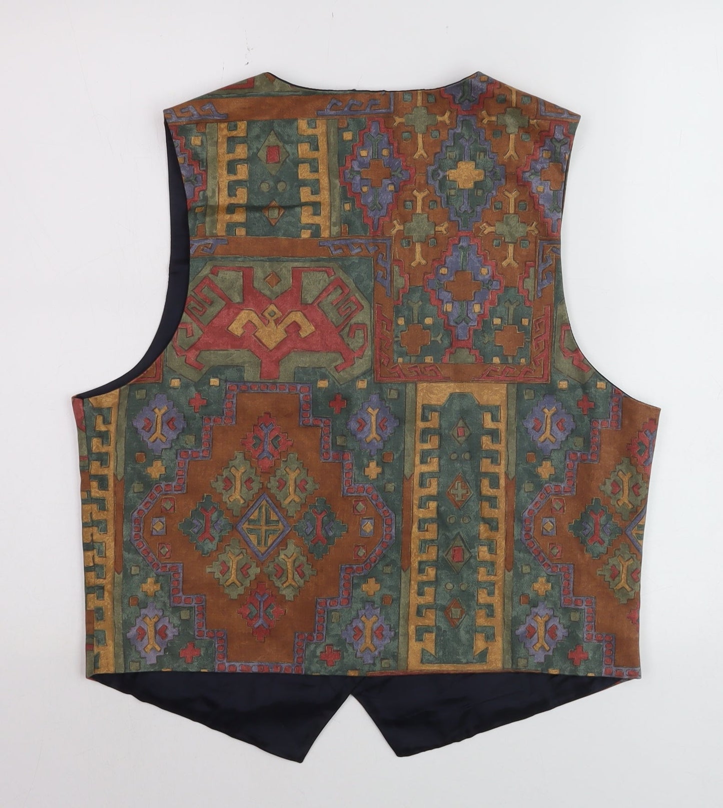 Tanya Kuzemczak Men's Multicoloured Geometric Cotton Waistcoat M