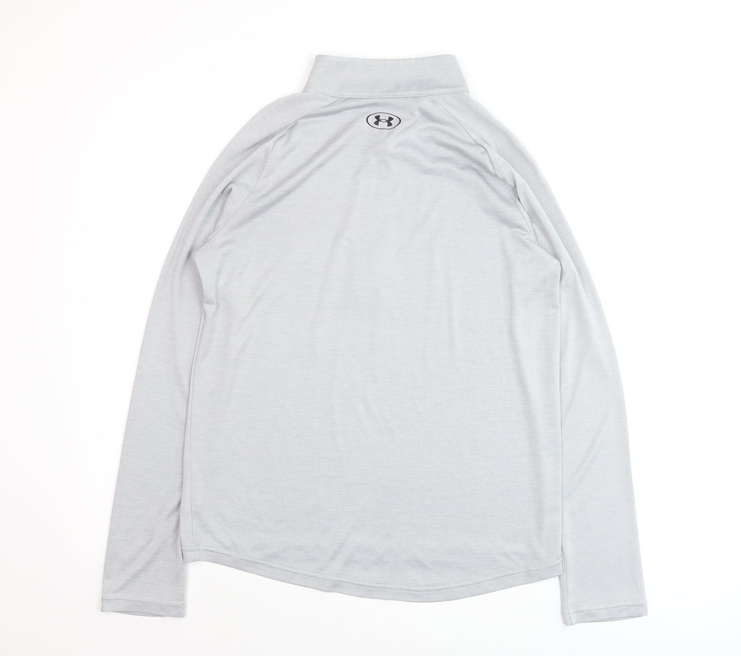 Under Armour Boys Grey YLG 1/4 Zip Long Sleeve Pullover Sweatshirt