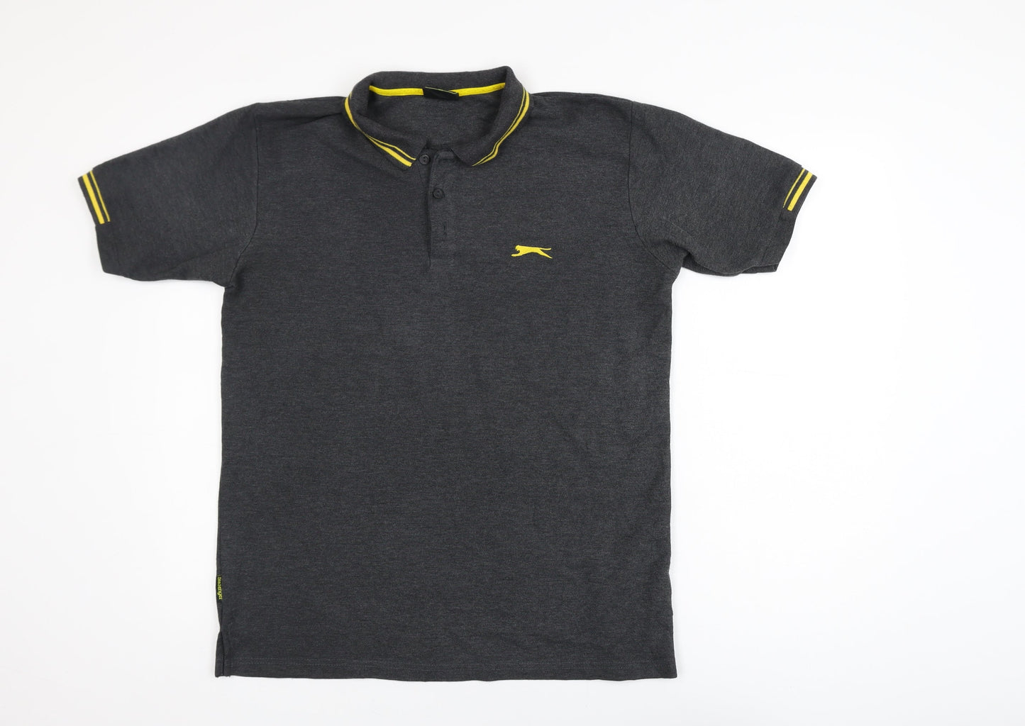 Slazenger Men's Grey Polo Shirt M Short Sleeve Sports Top