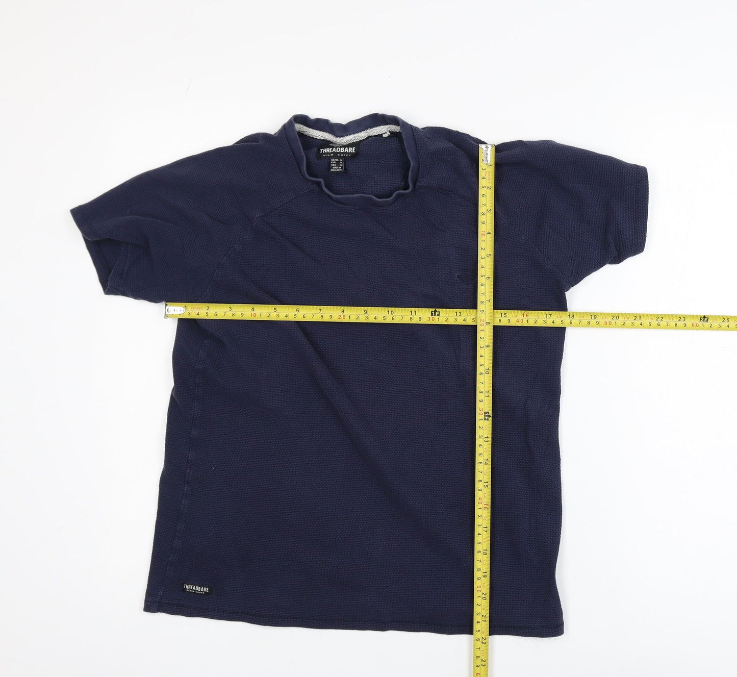 Threadbare Men's Navy Short Sleeve Crew Neck T-Shirt Size M