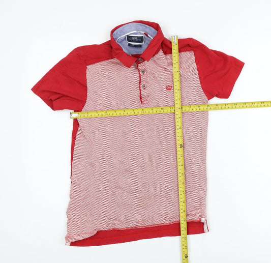 Next Men's Red XS Slim Fit Cotton Polo Shirt