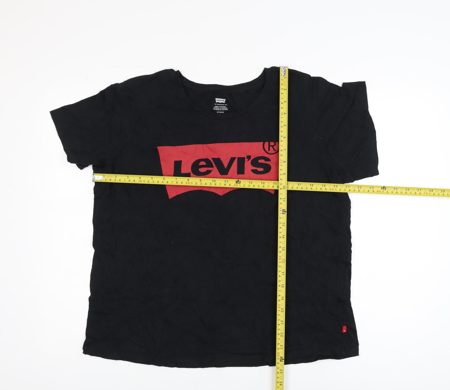 Levi's Men's Black Logo Graphic Short Sleeve Cotton T-Shirt XL