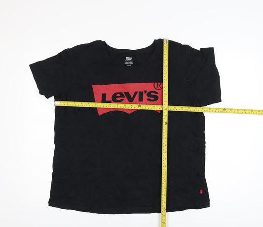 Levi's Men's Black Logo Graphic Short Sleeve Cotton T-Shirt XL