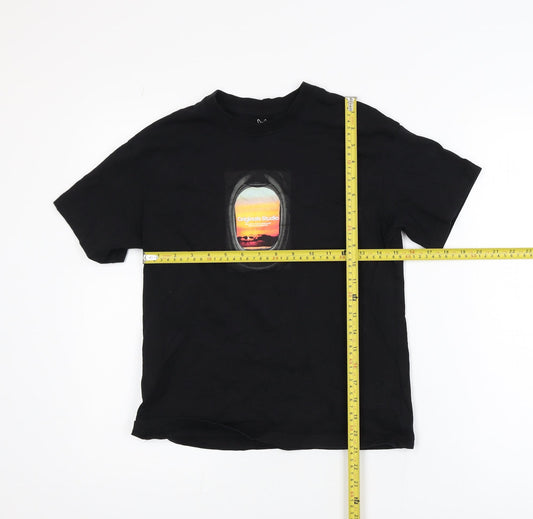 Jack & Jones Boys Black Graphic T-Shirt 12 Years Regular Fit Cotton