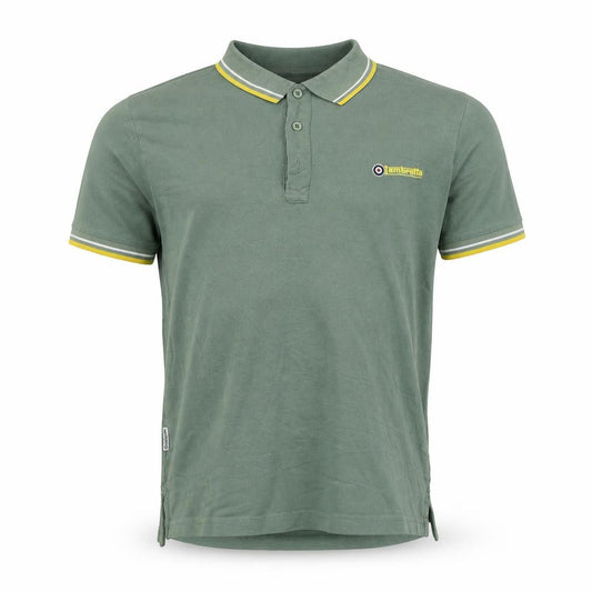 Lambretta Men’s Green Polo Shirt Small Classic Cotton Retro Style