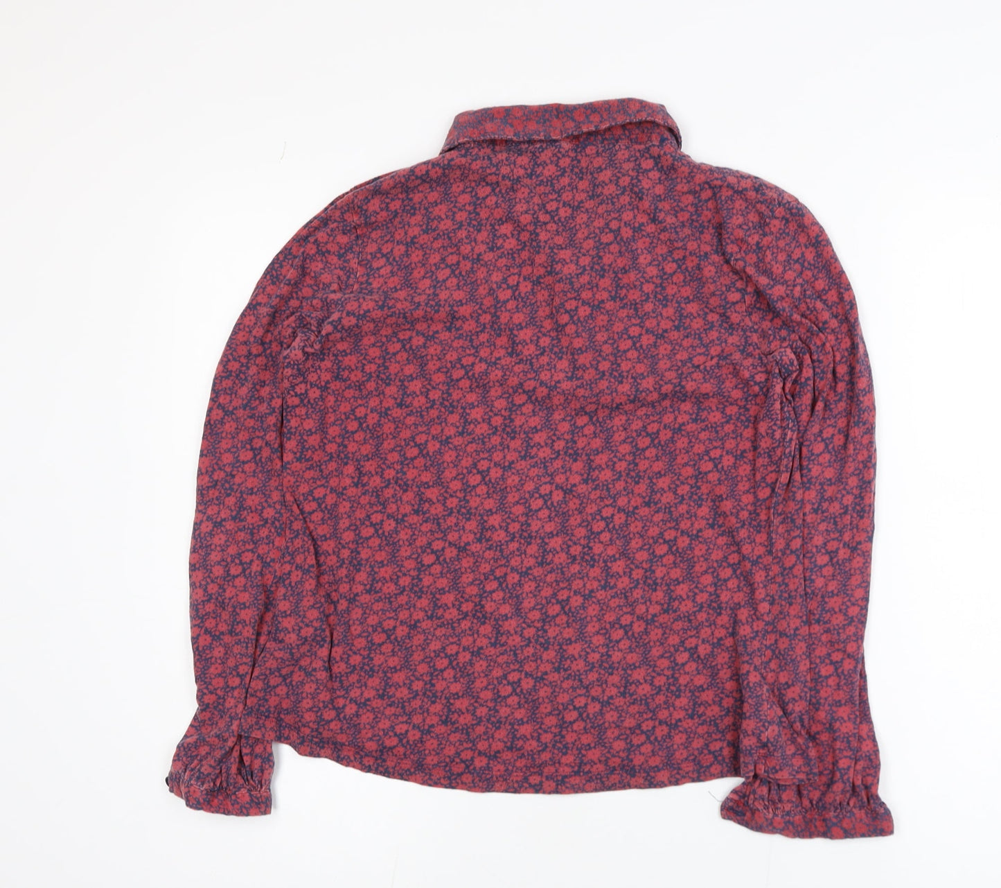 Seasalt Cornwall Women Red Floral Cotton Modal Tunic Blouse UK 12