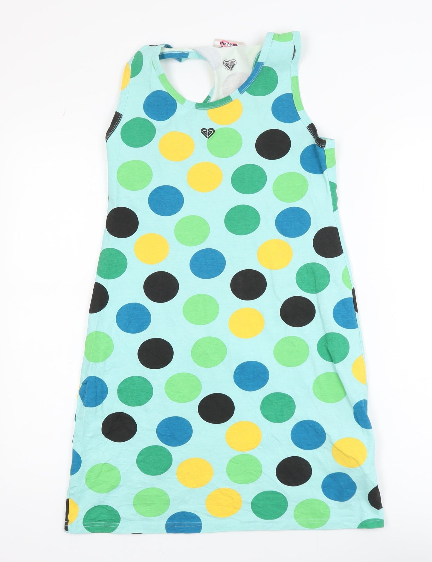 Roxy Girl Multicoloured Polka Dot Sleeveless Tank Dress Size 16