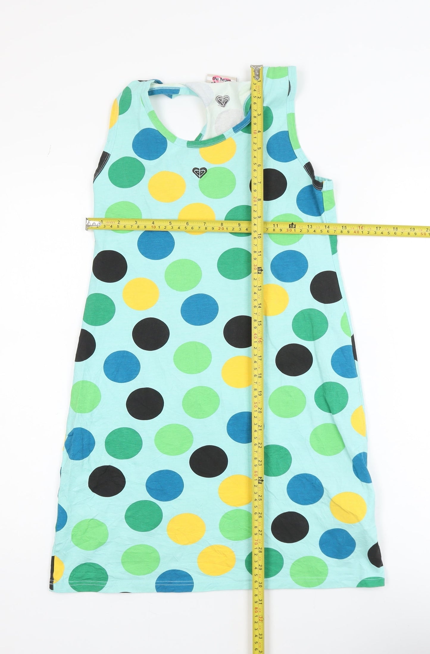 Roxy Girl Multicoloured Polka Dot Sleeveless Tank Dress Size 16