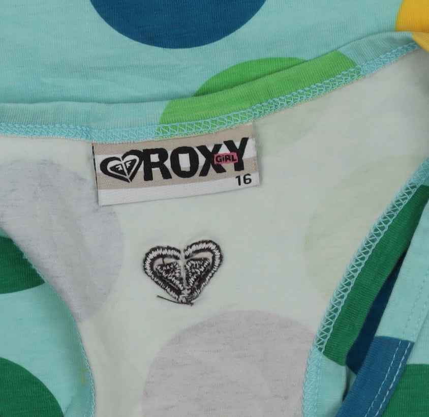 Roxy Girl Multicoloured Polka Dot Sleeveless Tank Dress Size 16