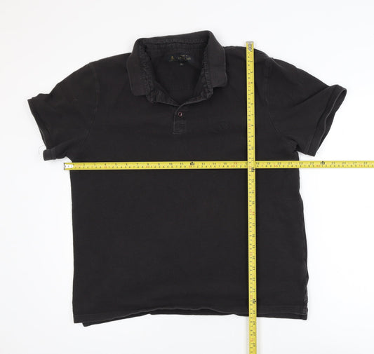 Label Lab Men’s Black XL Cotton Short Sleeve Polo Shirt