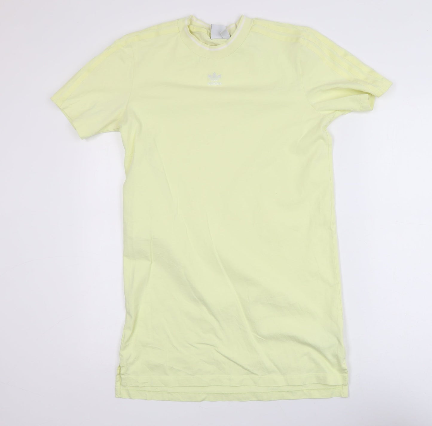 Adidas Womens Yellow XS Basic Short Sleeve Cotton T-Shirt