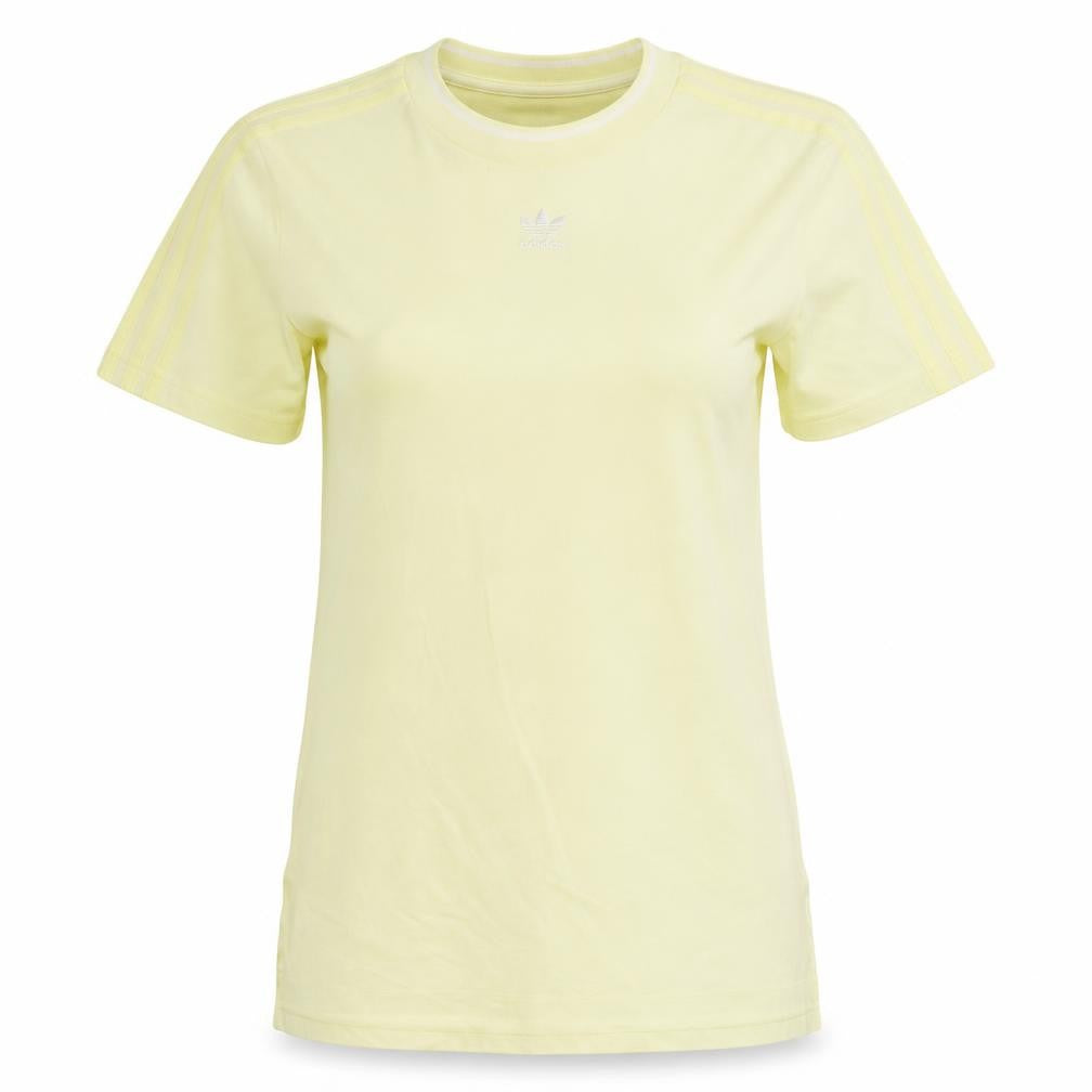 Adidas Womens Yellow XS Basic Short Sleeve Cotton T-Shirt