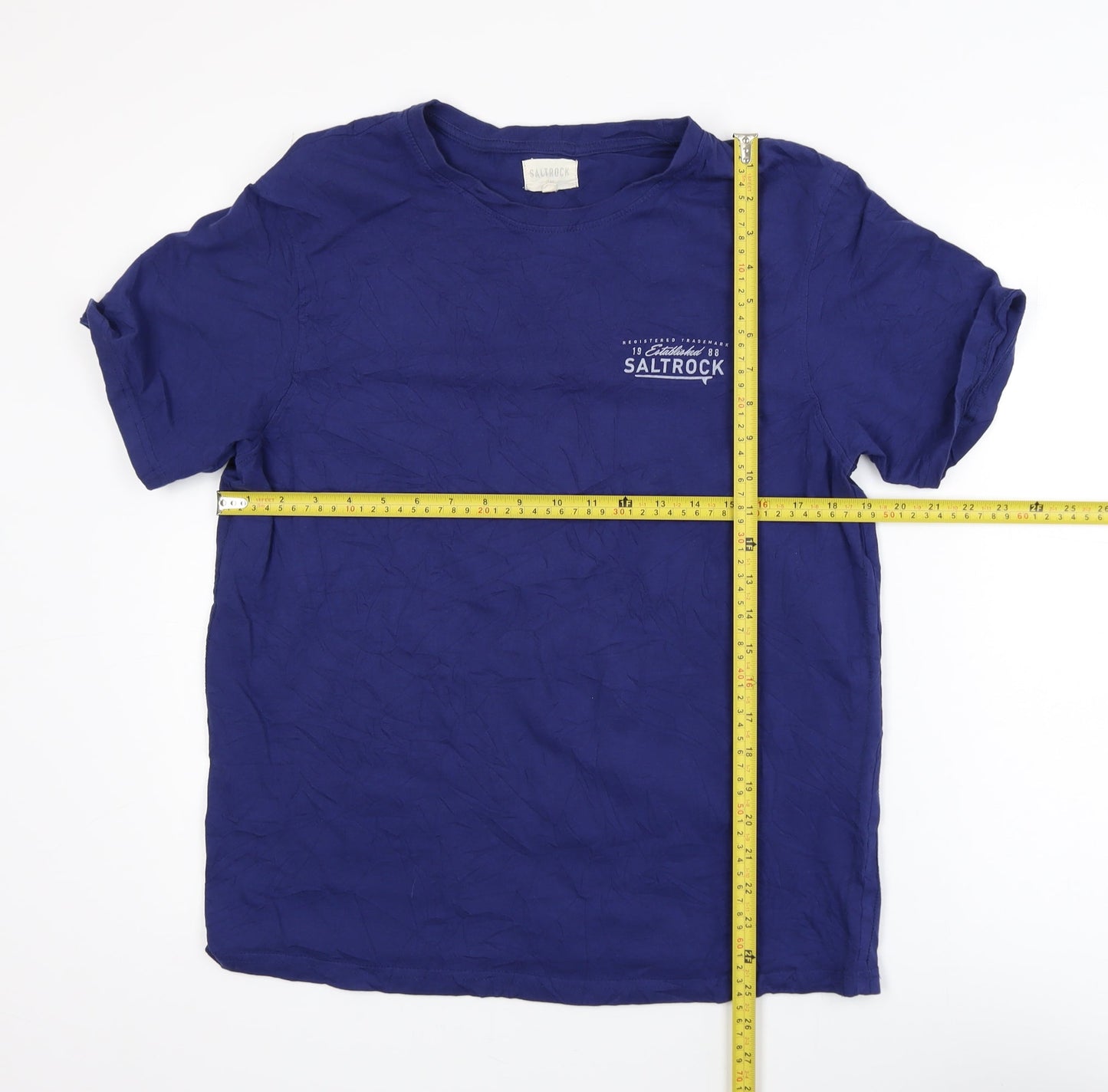 Saltrock Men's Blue Cotton Graphic Surf T-Shirt Size M