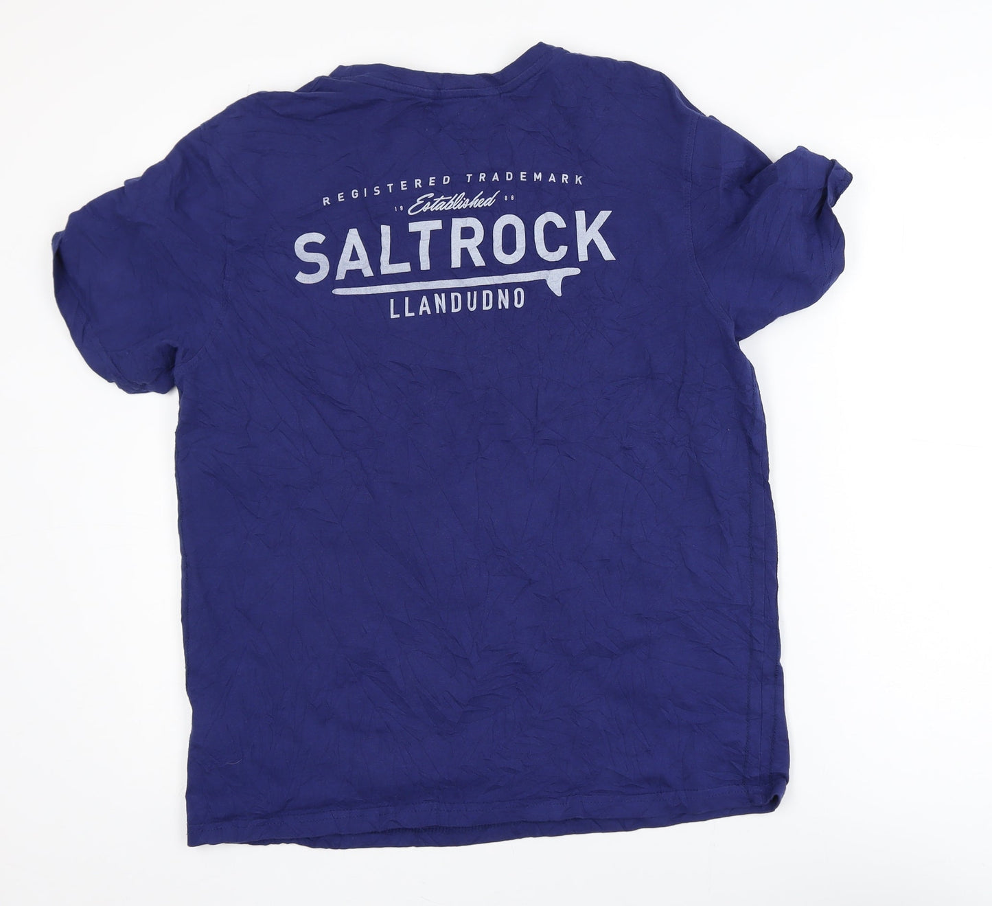 Saltrock Men's Blue Cotton Graphic Surf T-Shirt Size M