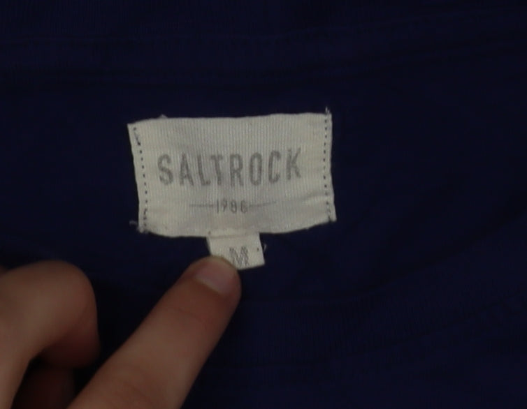 Saltrock Men's Blue Cotton Graphic Surf T-Shirt Size M