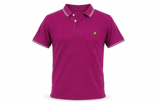 Lyle & Scott Men's Purple Cotton Polo Shirt Size M