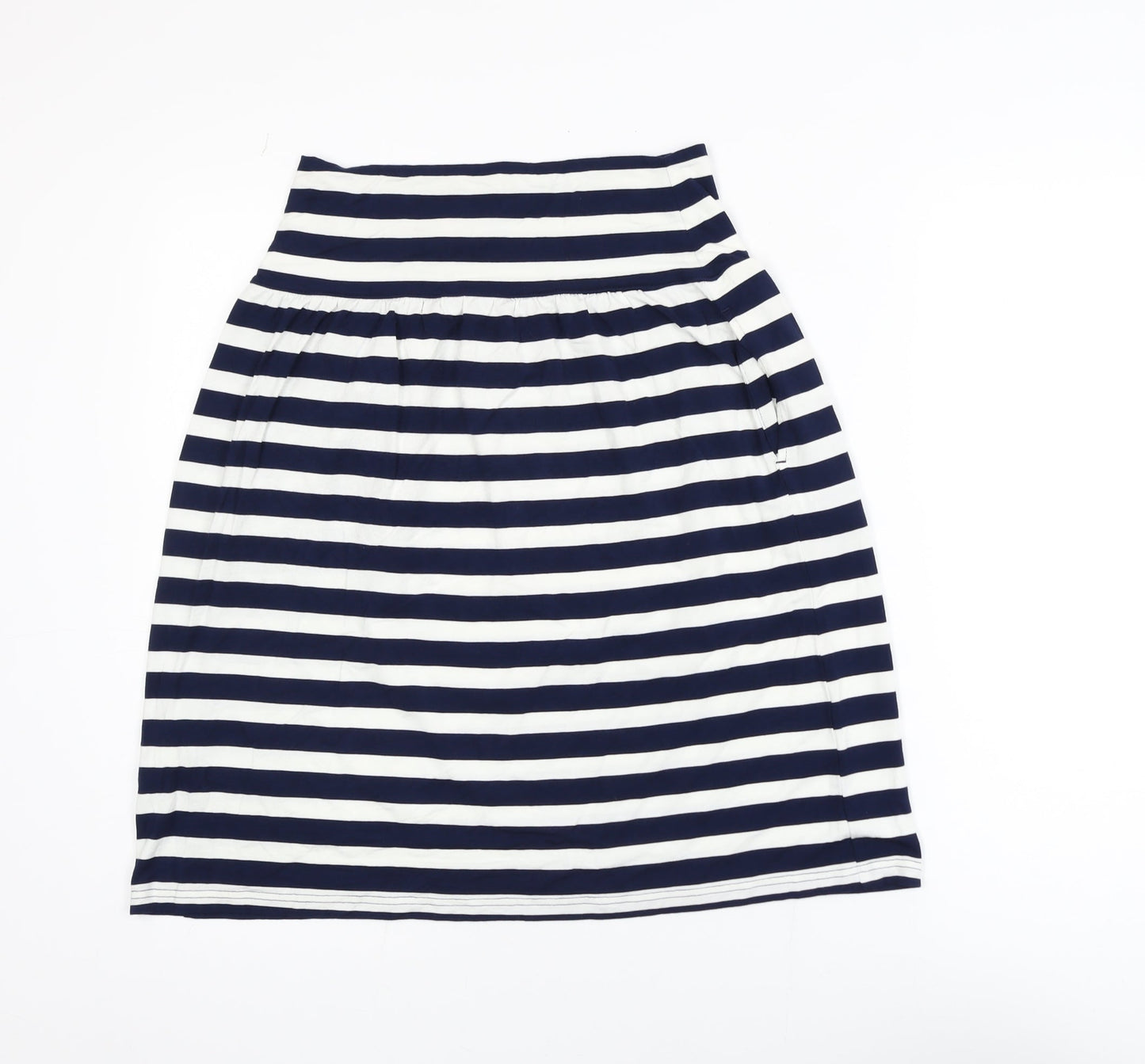 Joules Women’s Blue White Striped A-Line Jersey Skirt Size 8