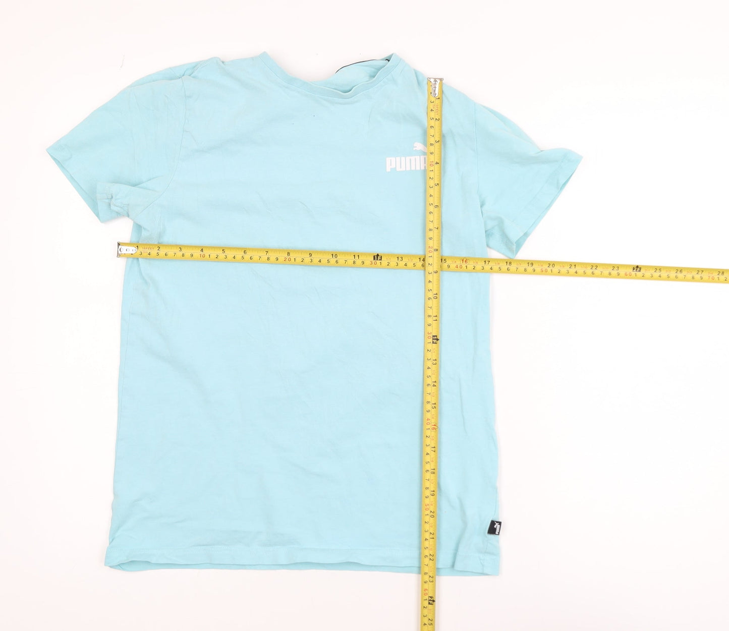 Puma Teens Blue XL Crew Neck Cotton Jersey T-Shirt