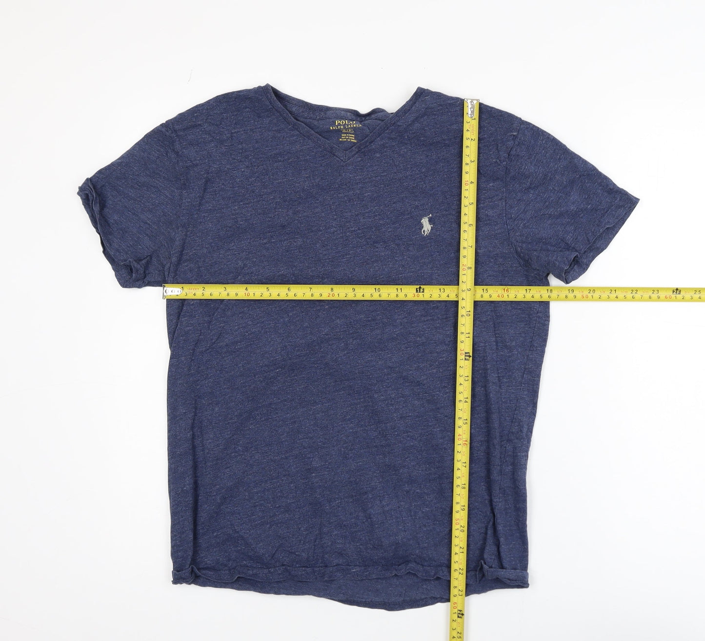 Polo Ralph Lauren Men's Blue V-Neck Short Sleeve T-Shirt Size S