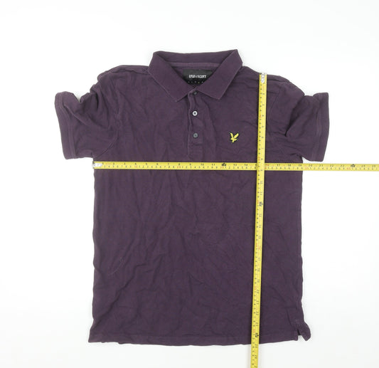 Lyle & Scott Men's Purple Cotton Polo Shirt Size L Classic Fit