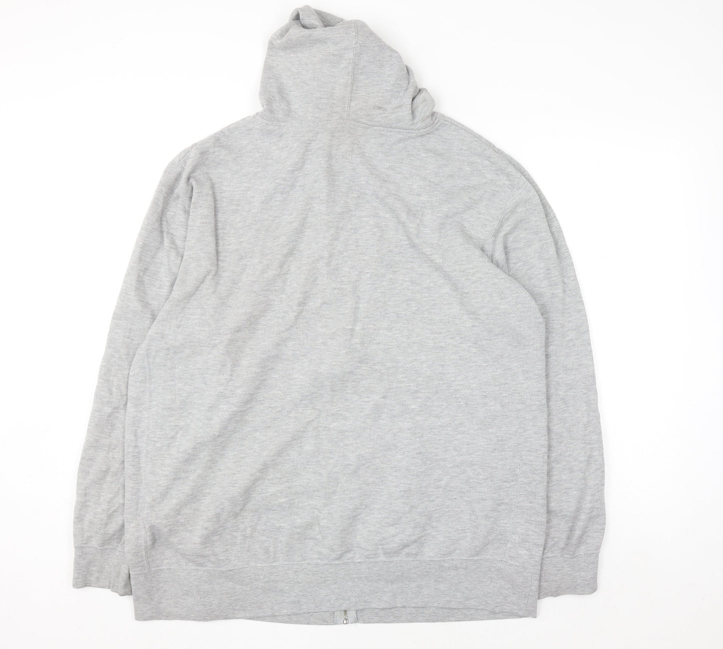 Reef Mens Grey Full Zip Hoodie 2XL Regular Fit Fleece