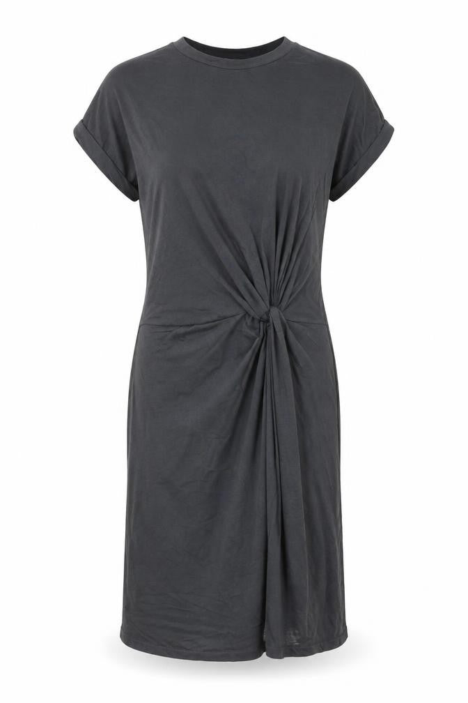 AllSaints Womens Grey XS Jersey Knot T-Shirt Dress