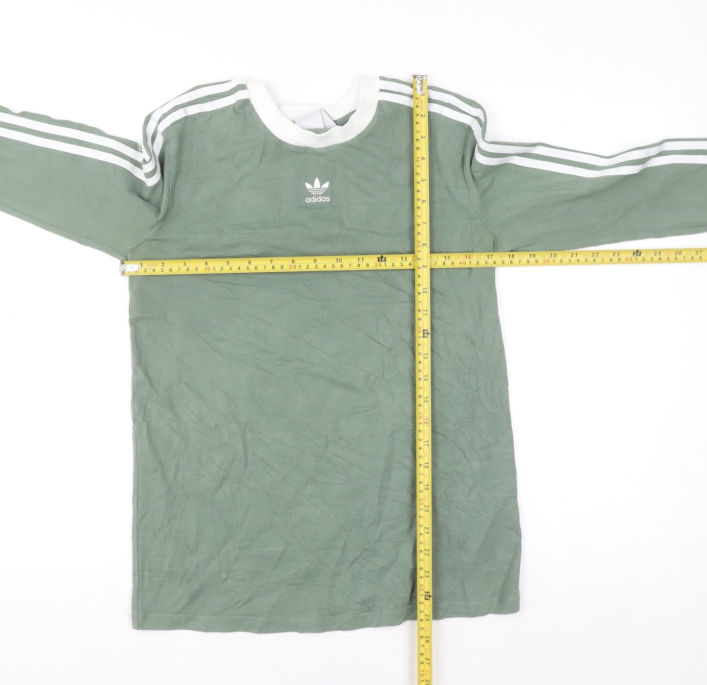 Adidas Women's Green Long Sleeve Crew Neck T-Shirt Size S