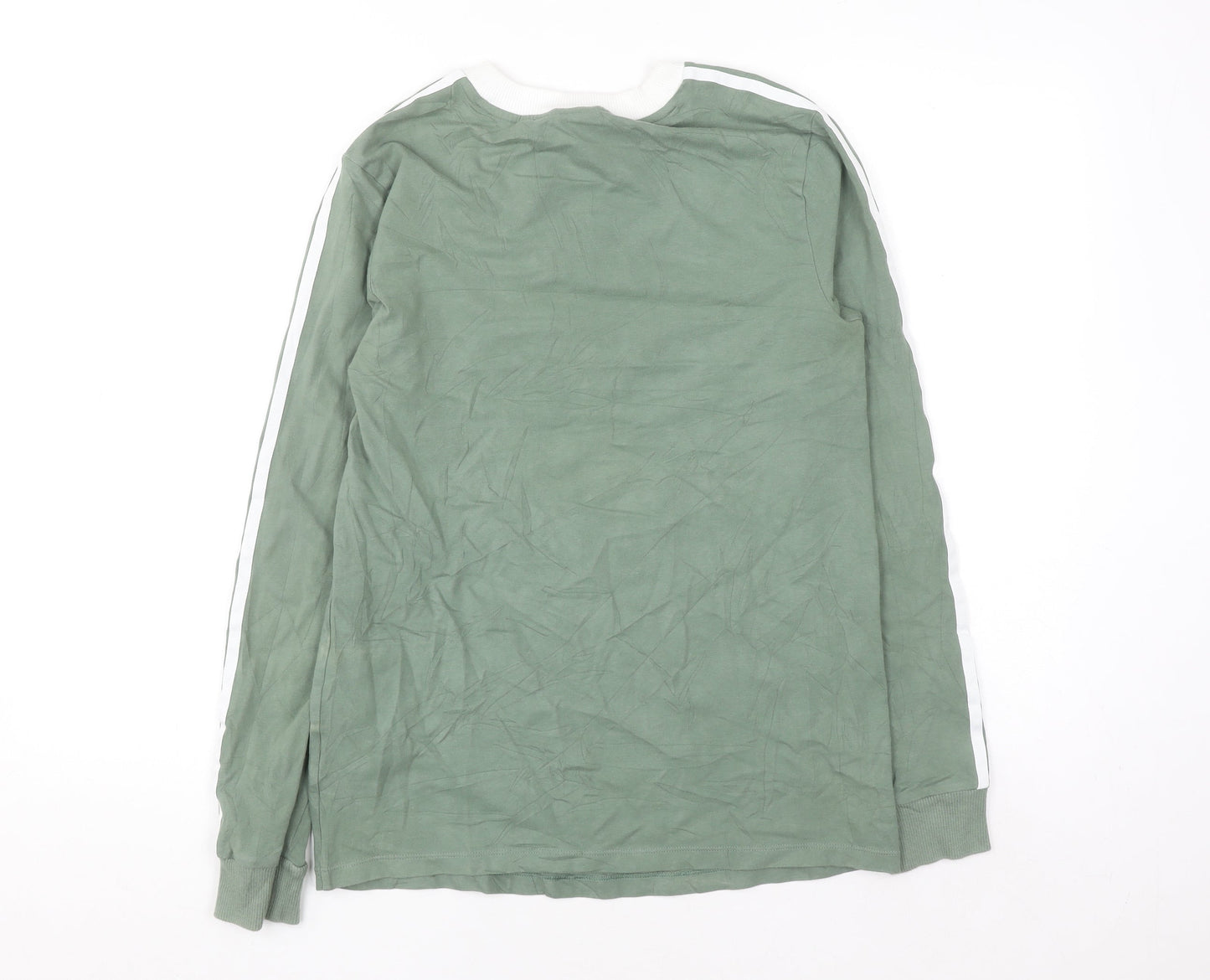 Adidas Women's Green Long Sleeve Crew Neck T-Shirt Size S