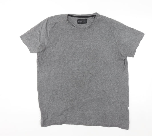 Dissident Men's Grey XL Short Sleeve Crew Neck Cotton Blend T-Shirt