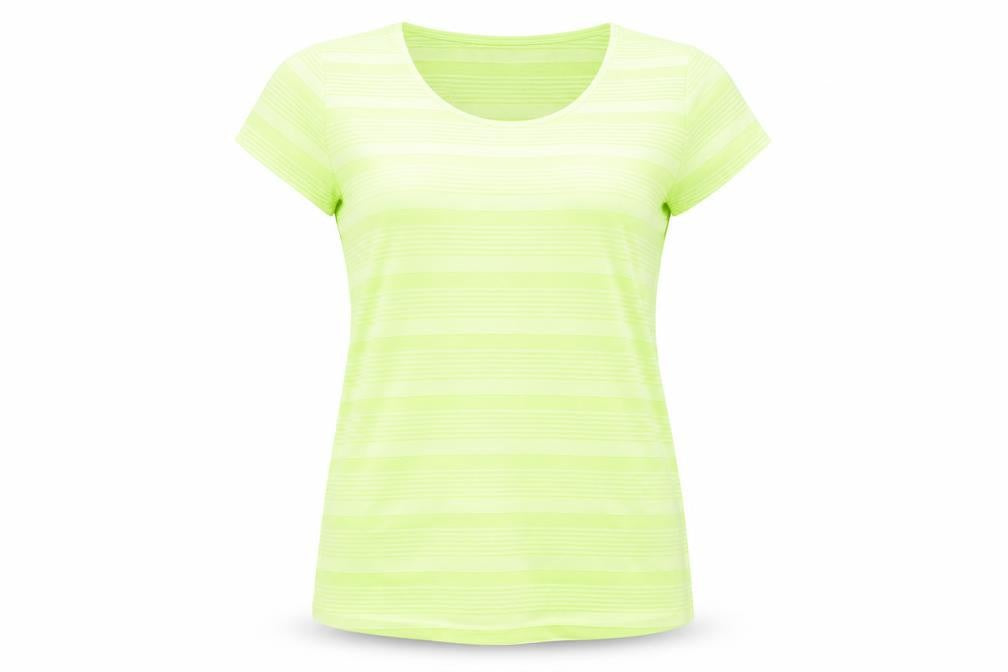 Liz Claiborne Women's Green Striped Basic T-Shirt Size S