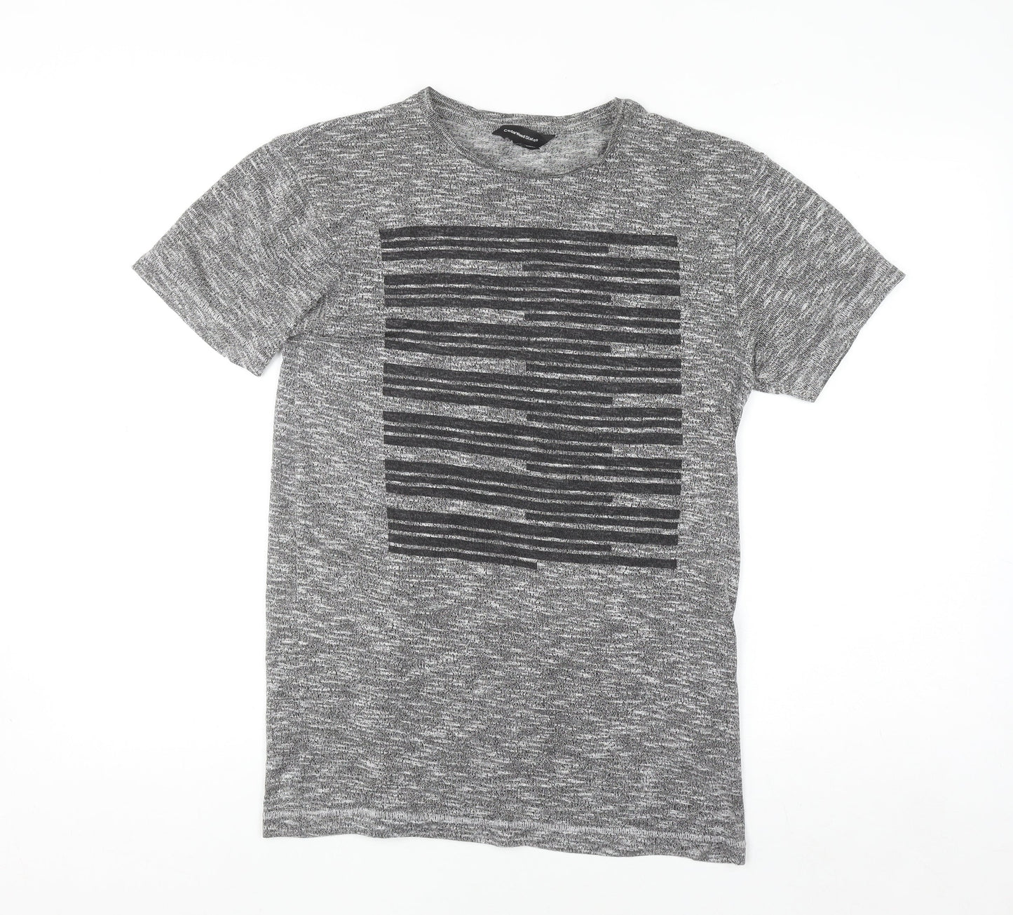 CedarWood State Men's Grey Graphic Print Crew Neck T-Shirt Size S