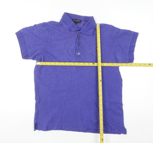 Lyle & Scott Men's Purple Cotton Short Sleeve Polo Shirt M