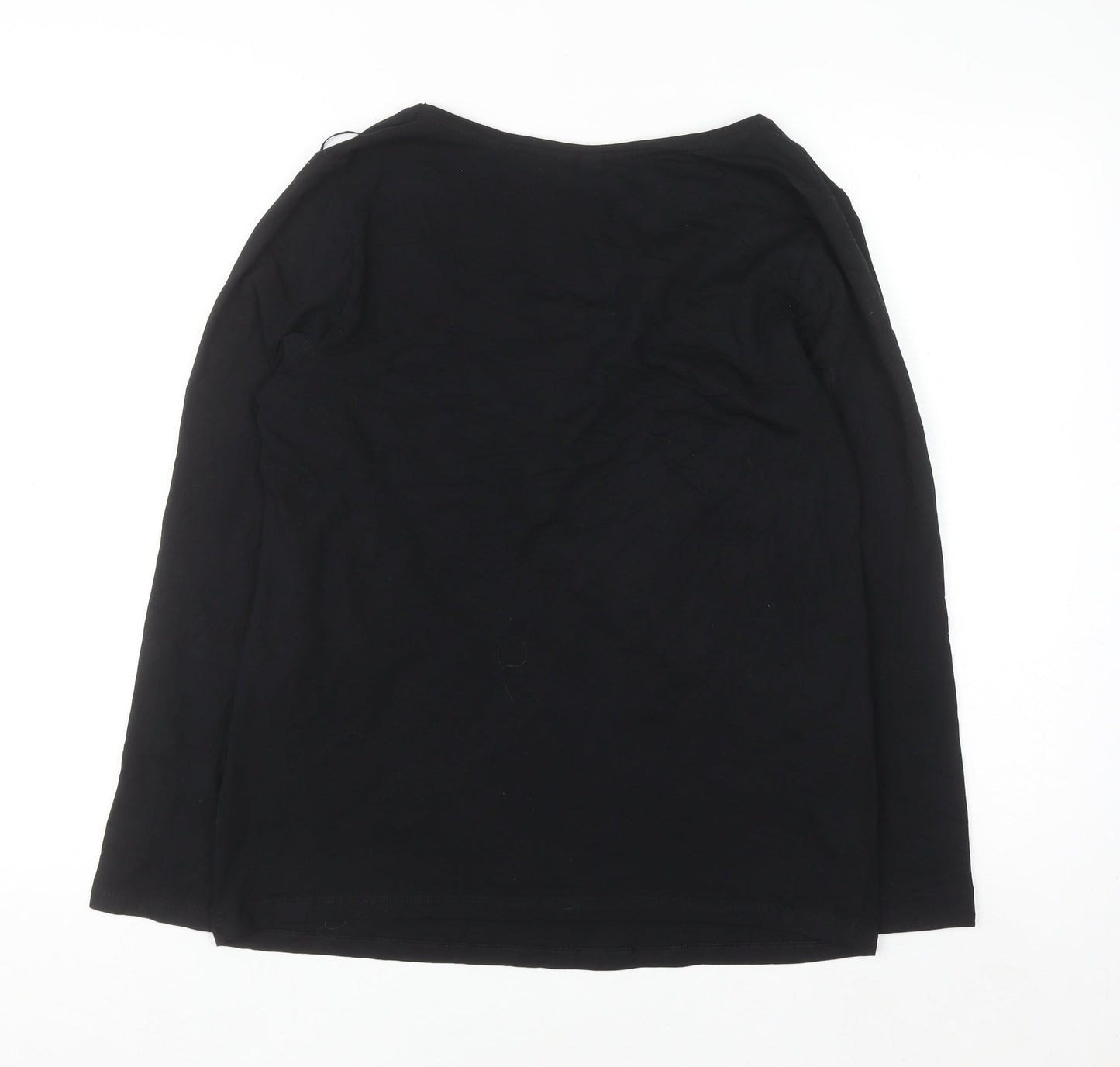H&M MAMA Women's Black Long Sleeve Maternity Jersey Top Size L