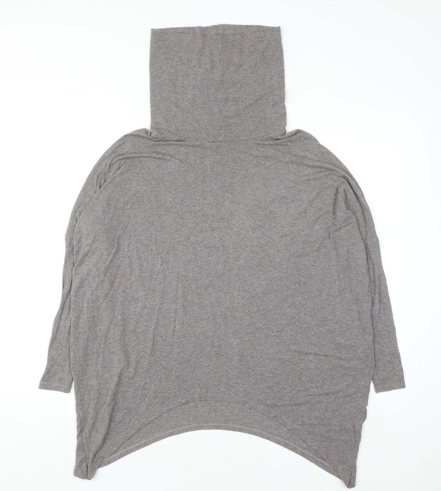 Label Lab Women’s Grey Roll Neck Relaxed Pullover Jumper Size S
