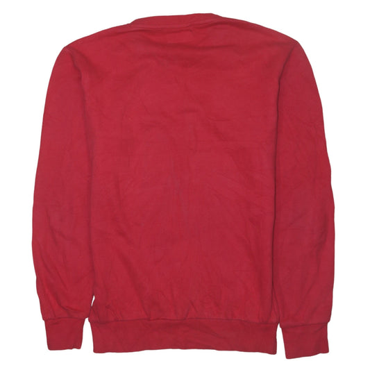 Disney Women Red Pullover Sweatshirt Small Graphic Print Cotton